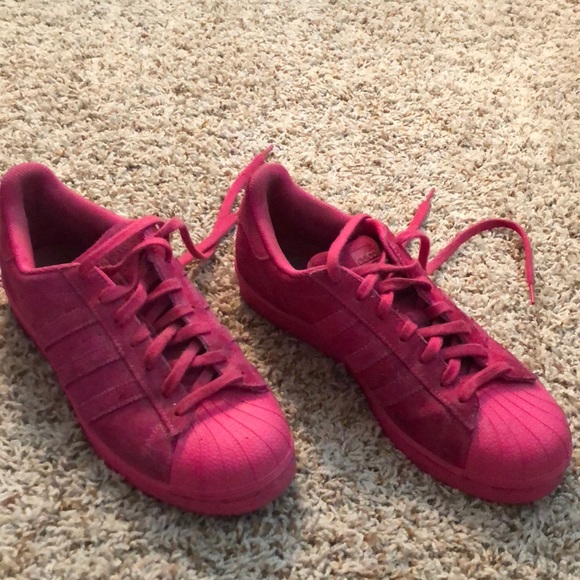 hot pink shell toe adidas